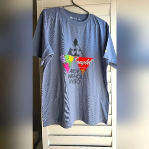 Uniqlo Tee Shirt Andy Warhol Kyoto  Campbell Cotton Blue size L